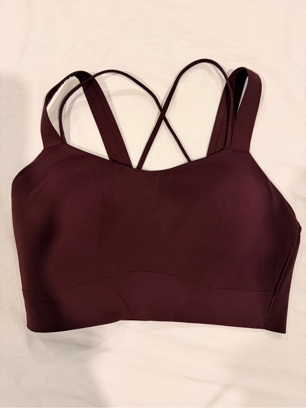 Lululemon - Like a Cloud Longline Bra, D/DD Cup - Black Plum - Size 8